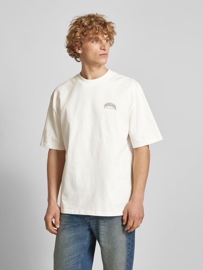 Pegador Oversized T-Shirt mit Label-Print Modell 'CREGO' Offwhite 4