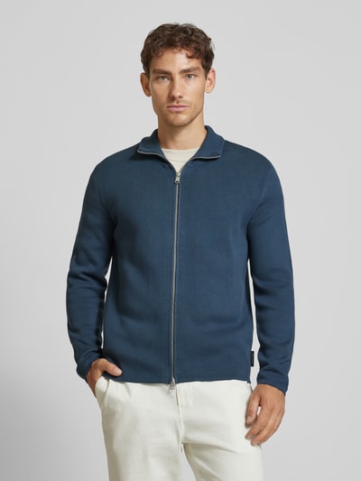 Marc O'Polo Regular Fit Strickjacke aus reiner Bio-Baumwolle Rauchblau 4