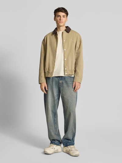 REVIEW Jeansy o luźnym kroju z 5 kieszeniami Ciemnoniebieski 1