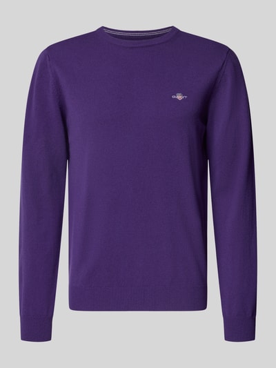 GANT Regular Fit Pullover aus reiner Wolle Violett 1