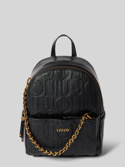 Liu Jo White Rucksack mit Label-Applikation Modell 'ADONIDE' Black 2