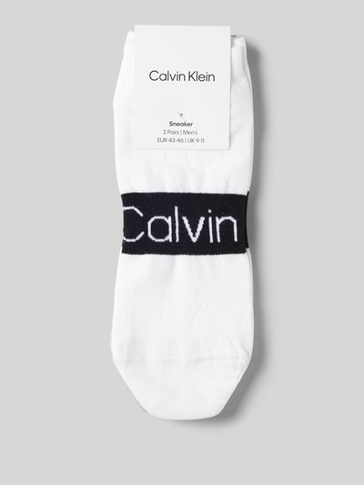 CK Calvin Klein Socken mit Label-Print im 2er-Pack Weiss 3