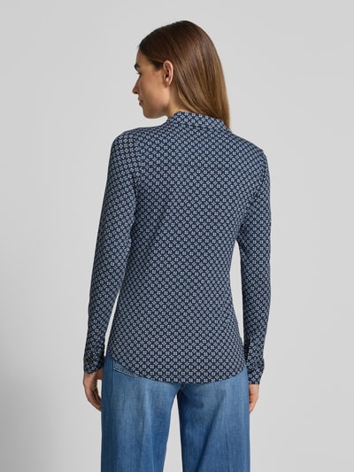 Marc O'Polo Regular fit overhemdblouse van viscosemix Marineblauw - 5