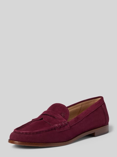 Lauren Ralph Lauren Loafer mit strukturierter Sohle Modell 'WYNNIE' Bordeaux 1