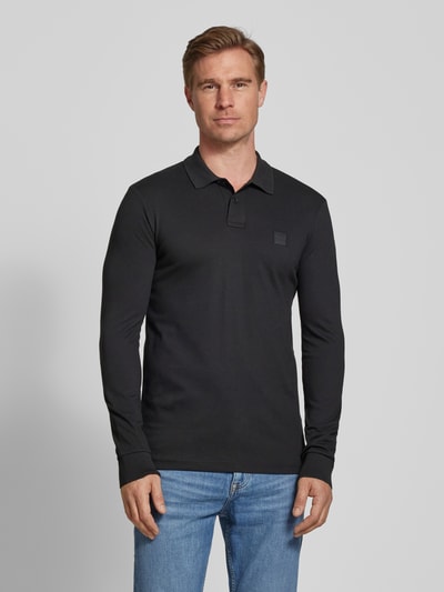 BOSS Orange Regular Fit Poloshirt mit Label-Detail Black 4