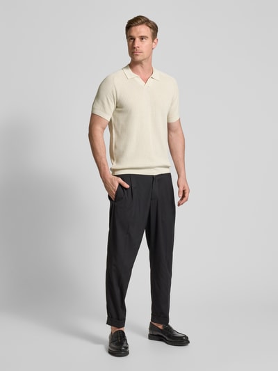 JOOP! Collection Regular Fit Poloshirt mit V-Ausschnitt Offwhite 1