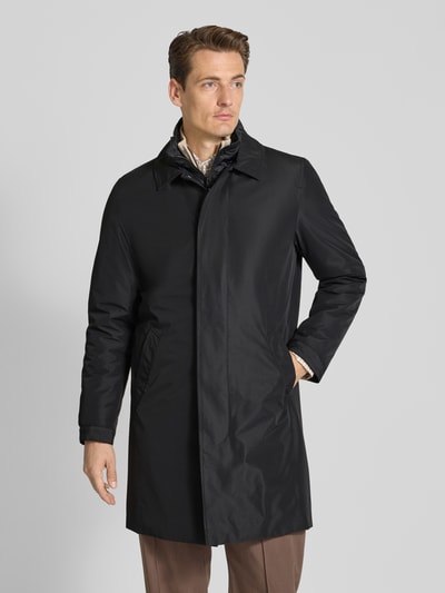 Lindbergh Lange jas met opstaande kraag en steekzakken Zwart - 4