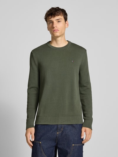Tommy Jeans Slim Fit Pullover aus reiner Baumwolle Dunkelgruen 4