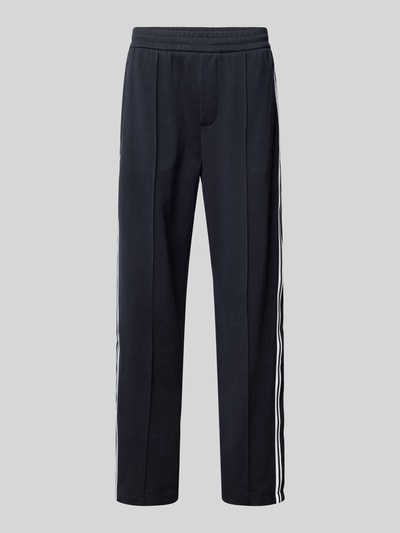 Emporio Armani Straight Leg Sweatpants mit fixierten Bügelfalten Marine 2