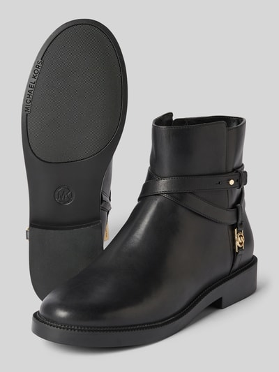 MICHAEL Michael Kors Leren boots met labelapplicatie, model 'ABIGAIL' Zwart - 3