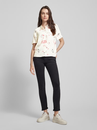 Jake*s Casual Bluse mit Motiv-Print Offwhite 1