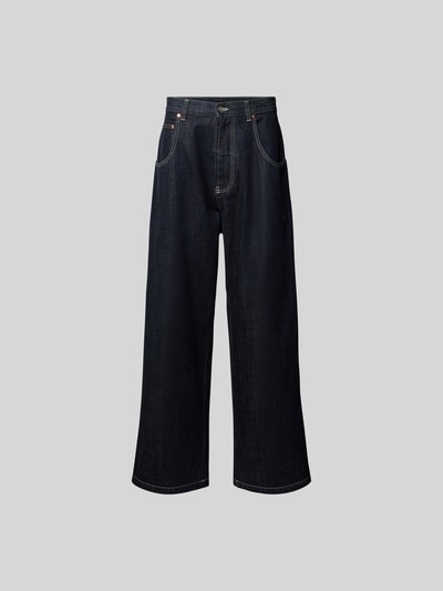 VETEMENTS Wide Fit Jeans mit Logo-Patch Dunkelblau 2