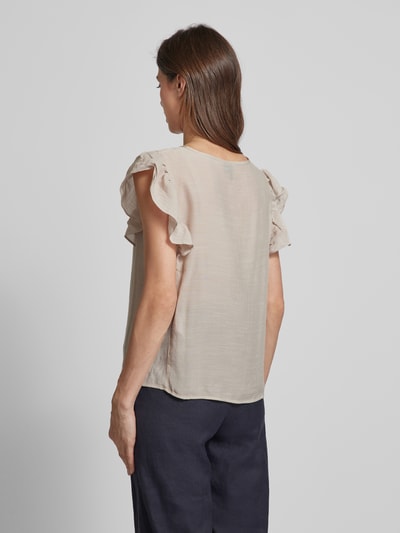 Vero Moda Bluse mit Schlüsselloch-Ausschnitt Taupe 5