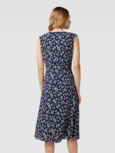 Lauren Ralph Lauren Knielange jurk met bloemenmotief, model 'TESSANNE' Marineblauw - 5