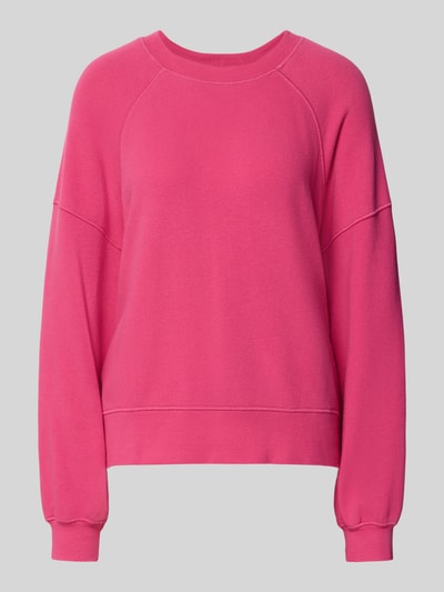 American Vintage Oversized sweatshirt met ronde hals, model 'ATUBAY' Felroze - 2