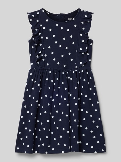 Blue Seven Kleid mit Strukturmuster Marine 1