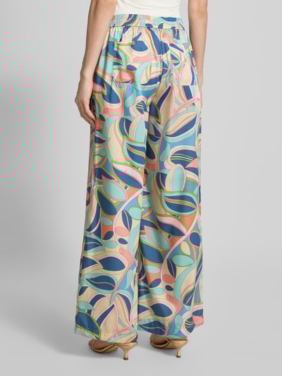 SEDUCTIVE Spodnie materiałowe z prostą nogawką i elastycznym pasem model ‘ROSANNE’ Ciemnoniebieski 5