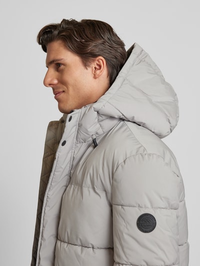 Christian Berg Men Steppjacke mit Kapuze Stein 3