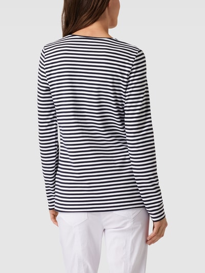 MAERZ Muenchen T-shirt z długim rękawem model ‘ON RINGEL BASIC’ Ciemnoniebieski 5