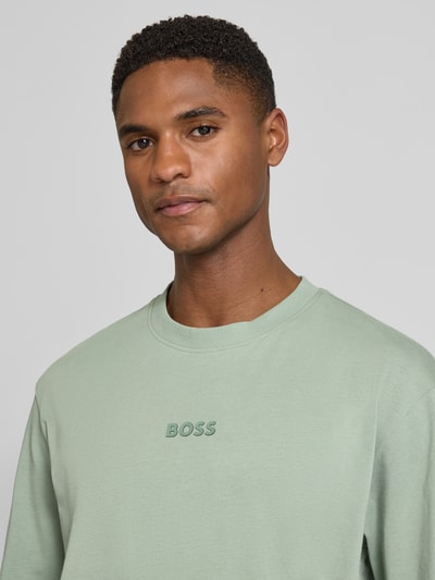 BOSS Green Regular Fit T-Shirt aus reiner Baumwolle Modell 'TEE 10' Mint 3