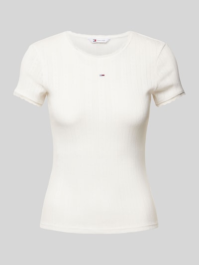 Tommy Jeans T-Shirt mit Label-Stitching Offwhite 1