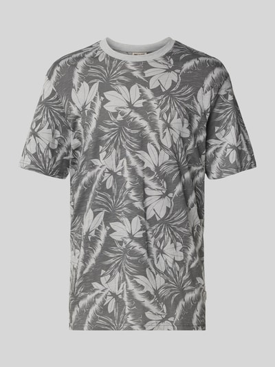 Only & Sons T-Shirt mit geripptem Rundhalsausschnitt Modell 'PERRY' Anthrazit 2