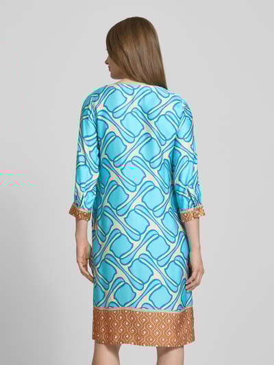 Emily Van den Bergh Knielanges Kleid mit V-Ausschnitt Aqua 5