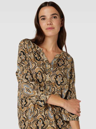 Soyaconcept Blouse met all-over print, model 'Felicity' Zwart - 3