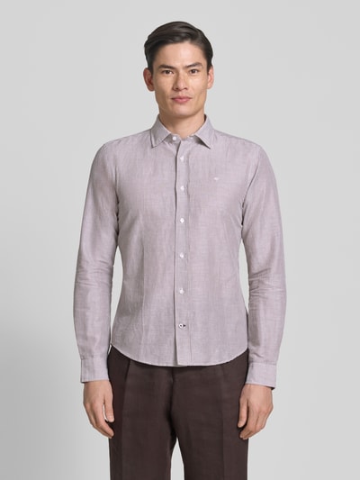 JOOP! COLLECTION Casual Fit Freizeithemd mit Kentkragen Modell 'Mike' Schoko 4