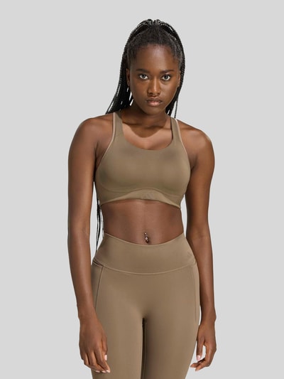 adidas Training Sport-bh met verstelbare bandjes Taupe - 2