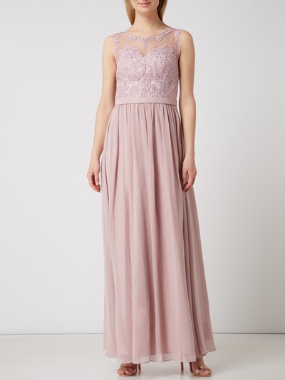 Mascara Abendkleid mit Ziersteinbesatz Rose 1