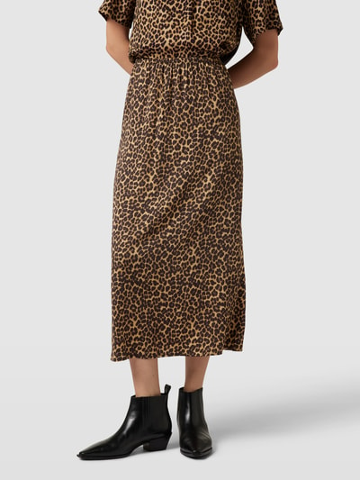 Oui Midirok met all-over dierenprint Camel - 4