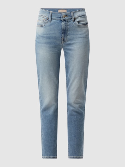 7 For All Mankind Skinny fit ankle cut jeans met modal, model 'Roxanne' Lichtblauw - 2