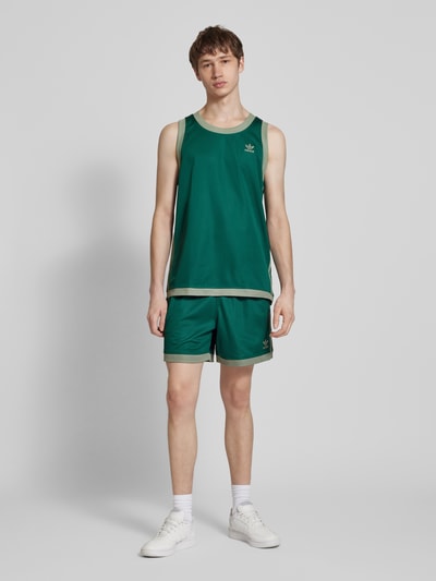 adidas Originals Tanktop mit Strukturmuster Modell 'Mockeyelet' Dunkelgruen 1