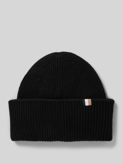 BOSS Beanie mit Label-Detail Modell 'Laura' Black 1