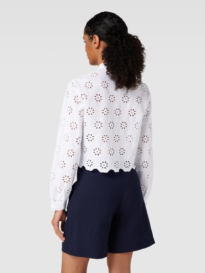 THE KOOPLES Korte overhemdblouse met ajourpatroon Wit - 5