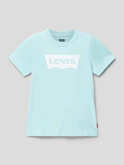 Levi’s® Kids T-shirt met labelprint, model 'BATWING TEE' Mintgroen - 1