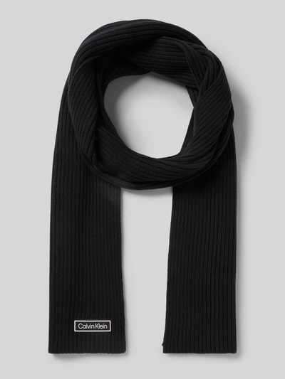 CK Calvin Klein Schal aus Baumwoll-Kaschmir-Mix BLACK 1