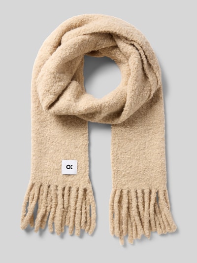 OPUS Schal mit Ausfransungen Beige 1