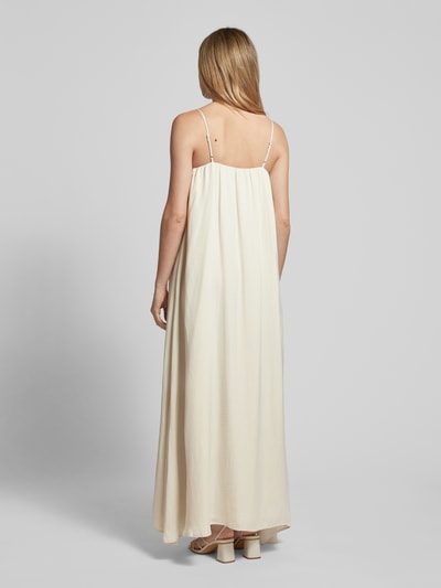 Gina Tricot Maxi-jurk met spaghettibandjes, model 'Flowy' Beige - 5