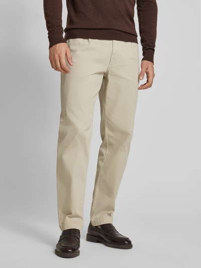 BOSS Orange Slim Fit Chino mit Bundfalten Beige 4