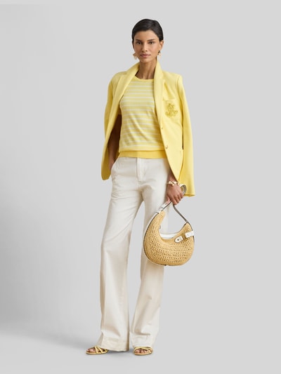 Lauren Ralph Lauren Regular Fit Pullover mit kurzem Arm Hellgelb 1