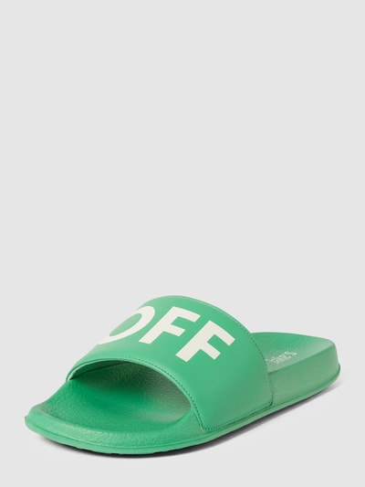 Jake*s Casual Slides mit Statement-Print Apfel 1