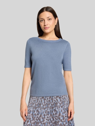 Betty Barclay sweter w kroju regular fit z mieszanki wiskozy model 'LT JULI' Szaroniebieski 4