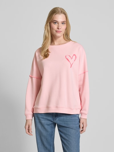 miss goodlife Oversized Sweatshirt mit gerippten Abschlüssen Rosa 4