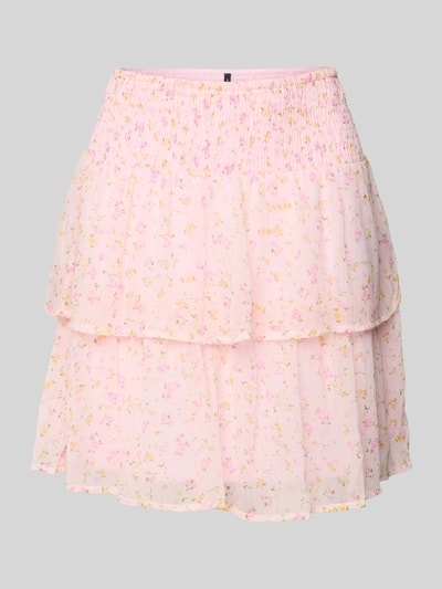 Vero Moda Ausgestellter Mini-Rock mit Allover-Muster Modell 'SMILLA' Hellrosa 2