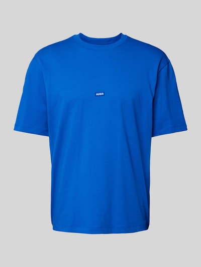 Hugo Blue T-Shirt mit Label-Patch Modell 'Neloy' Blau 2