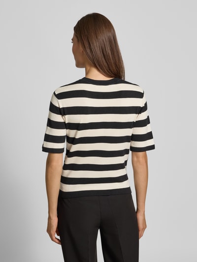 GUIDO MARIA KRETSCHMER WOMAN Gebreid shirt van viscosemix met ronde hals Zwart - 5