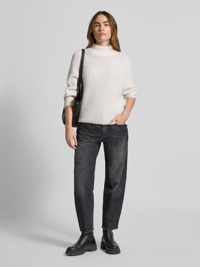 Cambio Loose fit jeans met siernaden, model 'Elin' Antraciet gemêleerd - 1