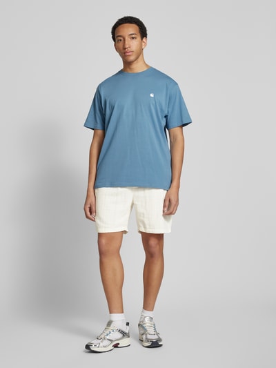 Only & Sons Loose fit korte broek met structuurmotief, model 'TEL' Offwhite - 1